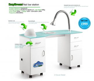 EazyBreeze© 4 FILTRATION Ventilated Nail Bar Station-0